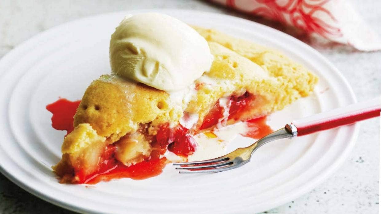 Tarte aux pommes et aux fraises
